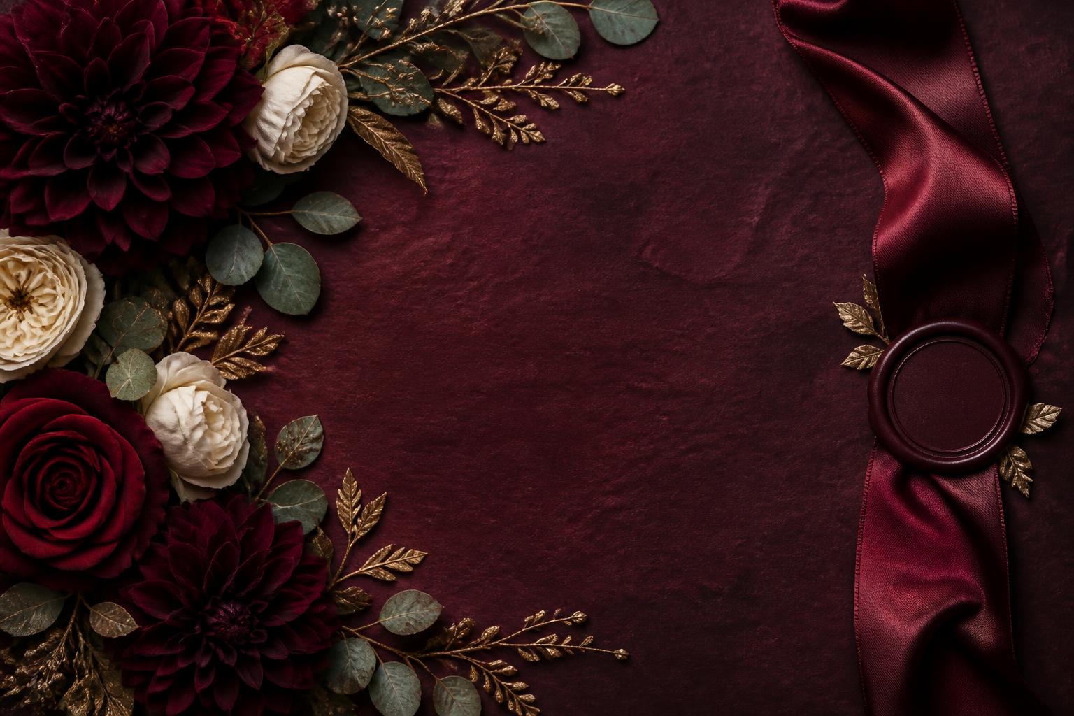 Bordó–arany elegancia sablon előnézete